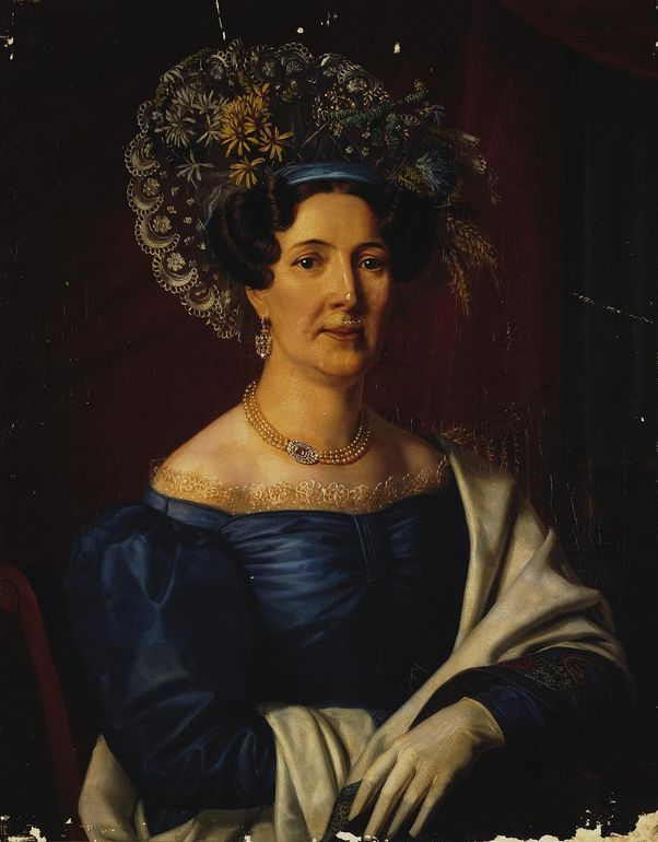 Portrait of Anna Babkina, vintage artwork by Alexei Tyranov, A3 (16x12") Poster Print