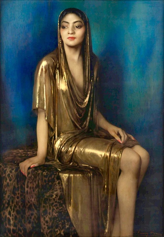 Sphinx, vintage artwork by Firmin Baes, 12x8" (A4) Poster