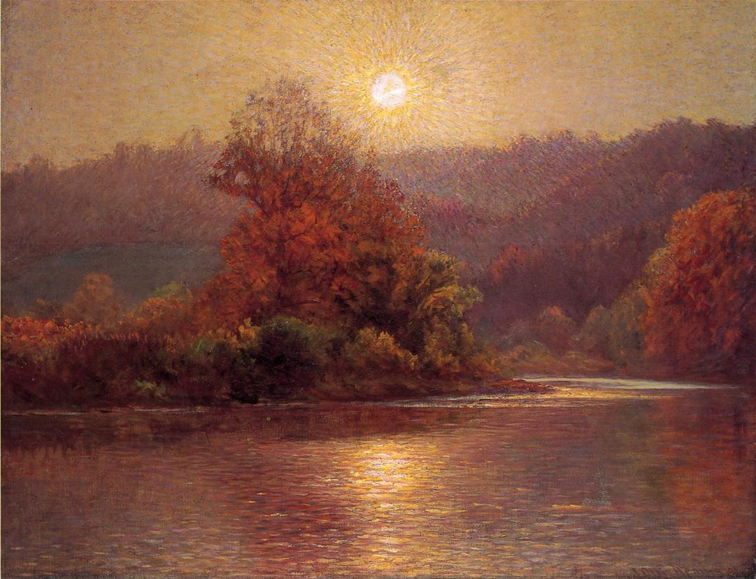 The Closing of an Autumn Day, vintage artwork by John Ottis Adams, 12x8" (A4) Poster