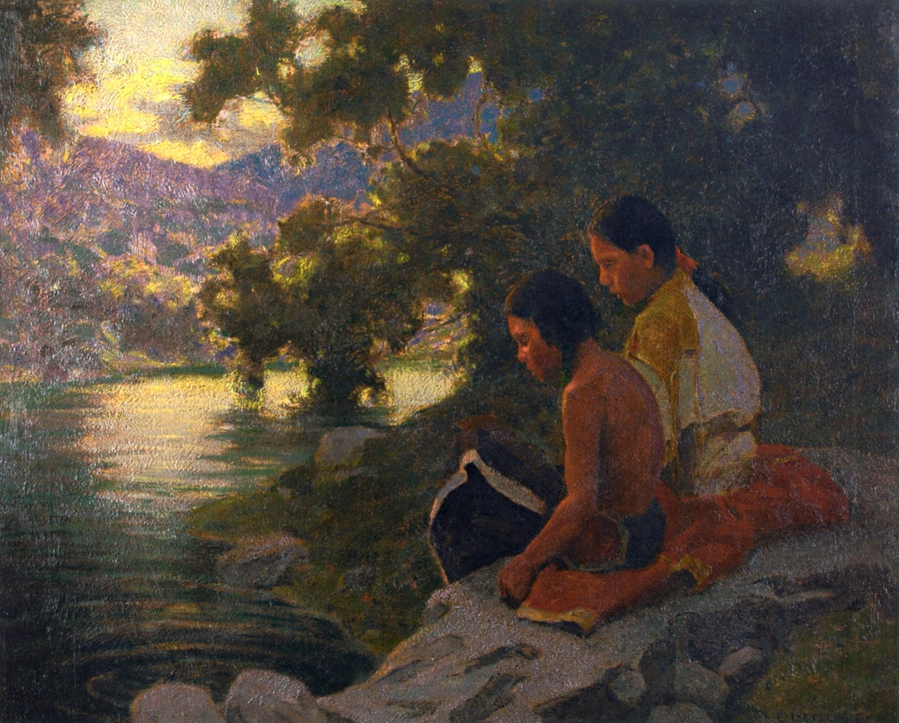 Evening Reverie by Eanger Irving Couse,A3(16x12")Poster