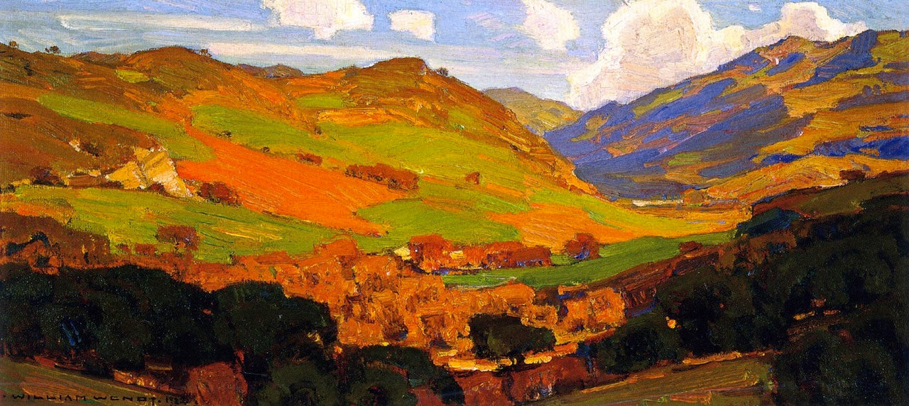 California Slopes by William Wendt,A3(16x12")Poster
