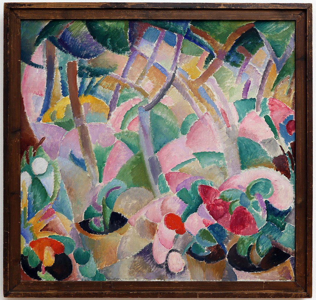 Garden, Mallorca, vintage artwork by Leo Gestel, 12x8" (A4) Poster