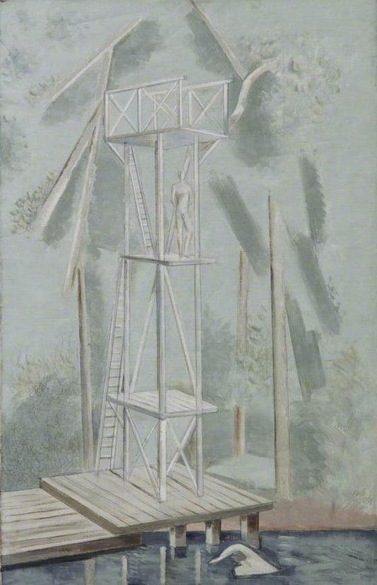 The Diving Stage by Paul Nash,16x12(A3) Poster