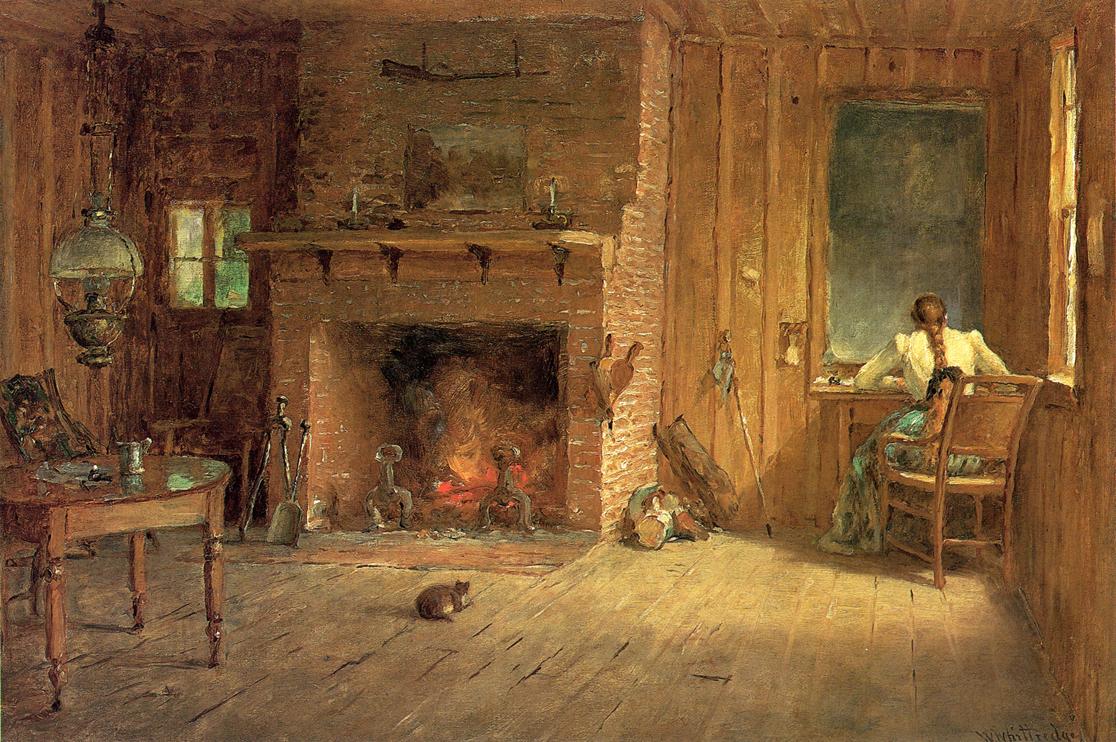 The Club House Sitting Room at Balsam Lake, Catskills, vintage artwork by Thomas Worthington Whittredge, A3 (16x12") Poster Print