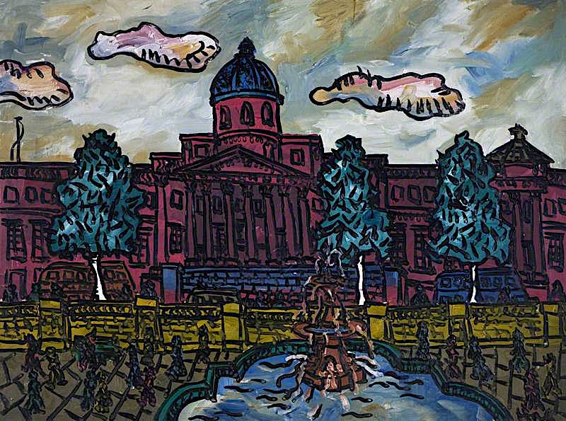 Trafalgar Square IV – October 8th 1937 by Kenneth Hall,16x12(A3) Poster