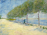 by  the Seine, vintage artwork by Vincent van Gogh, 12x8" (A4) Poster