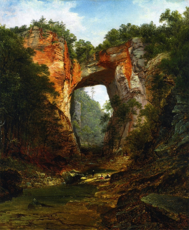 Natural Bridge, vintage artwork by David Johnson, 12x8" (A4) Poster