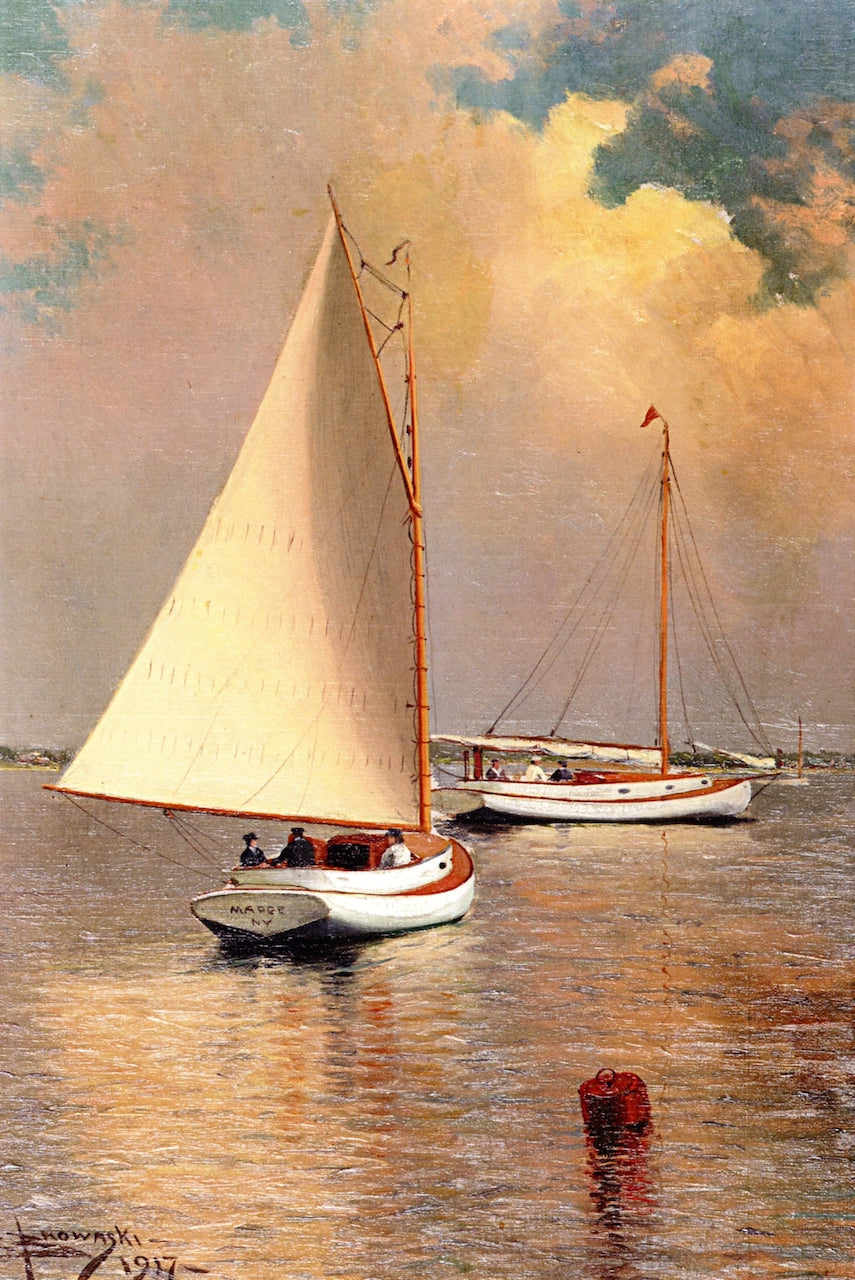 Cat Boats by Edward Browaski,A3(16x12")Poster