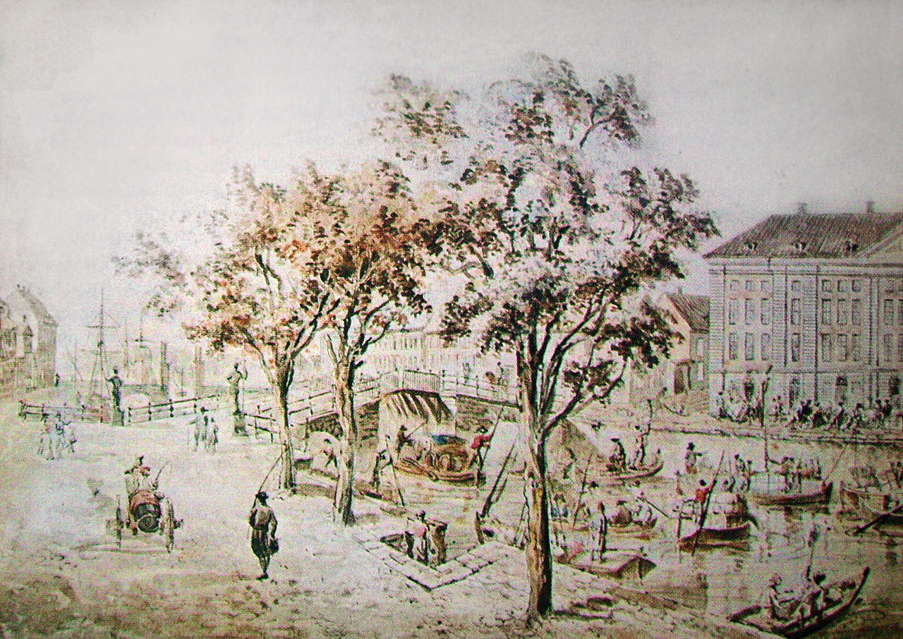 Göteborg, vintage artwork by Elias Martin, 12x8" (A4) Poster