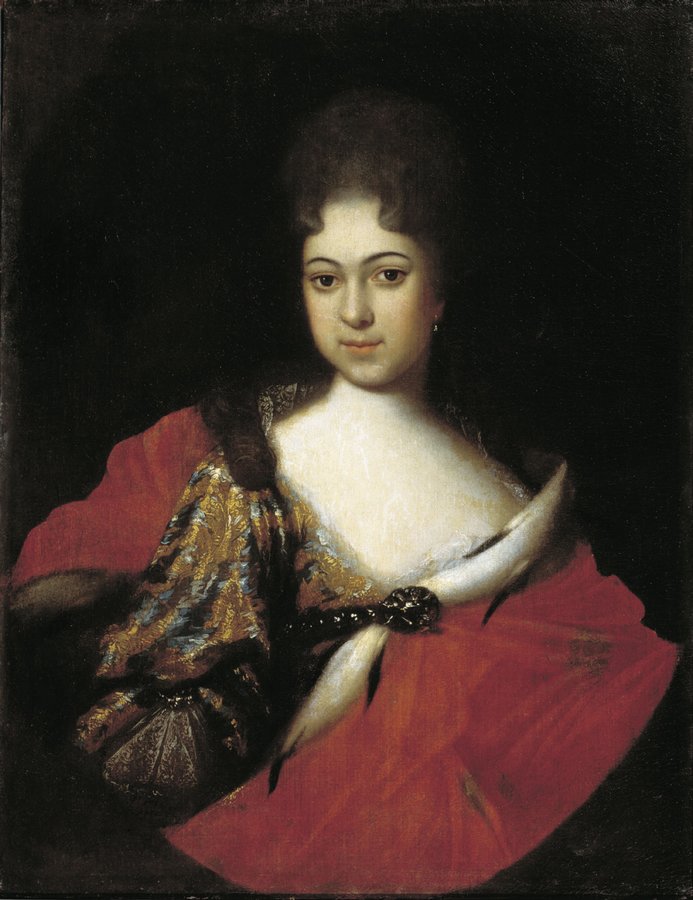 Portrait of Princess Praskovya Ivanovna, vintage artwork by Ivan Nikitin, 12x8" (A4) Poster