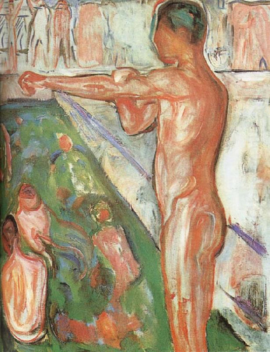 Bather by Edvard Munch,A3(16x12")Poster