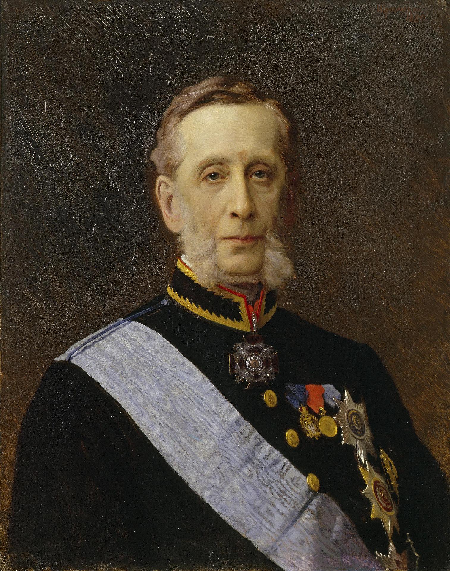 Portrait of Count Piotr Valuyev, vintage artwork by Ivan Kramskoi, 12x8" (A4) Poster