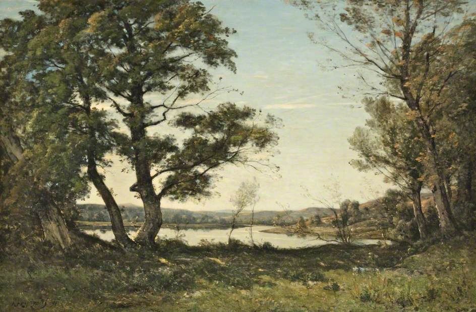 Bord du Loing, vintage artwork by Henri-Joseph Harpignies, A3 (16x12") Poster Print