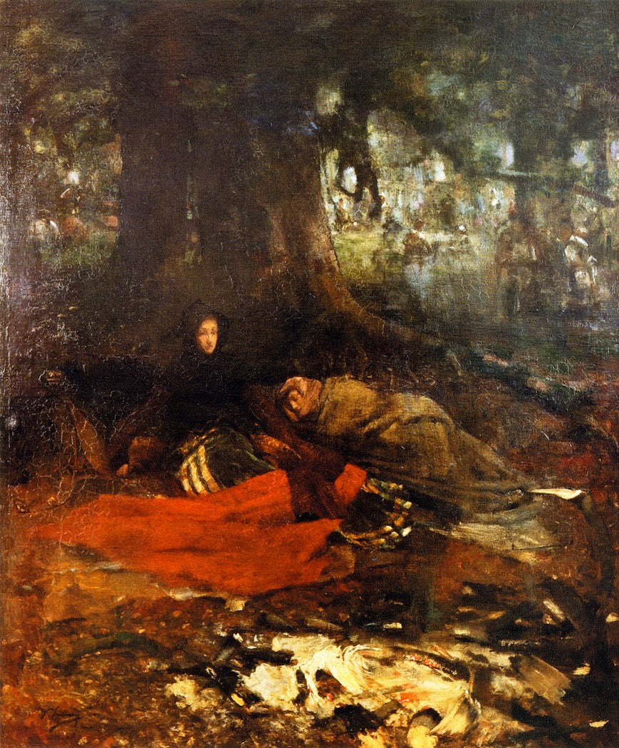 Dawn after the Battle of Langside, vintage artwork by Sir John Lavery, R.A., 12x8" (A4) Poster