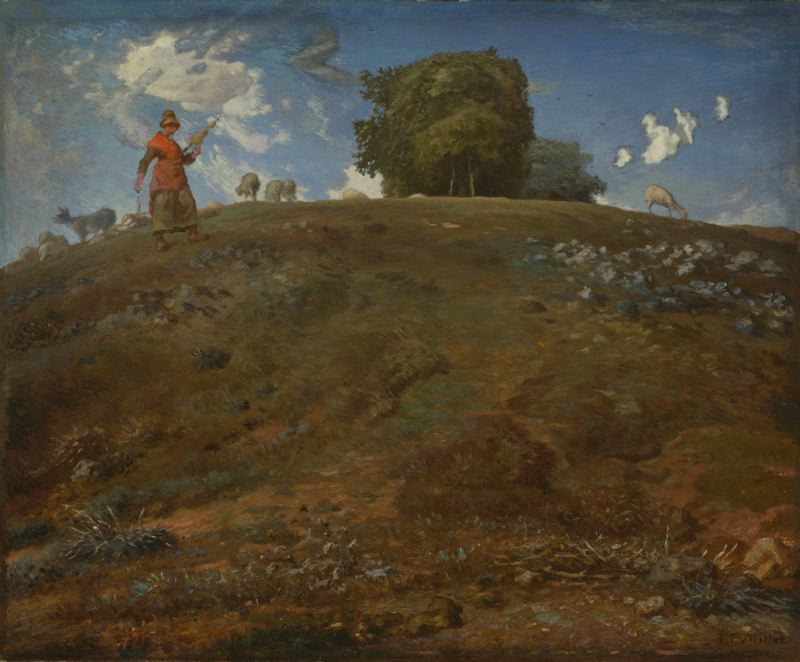 In the Auvergne, vintage artwork by Jean-François Millet, A3 (16x12") Poster Print