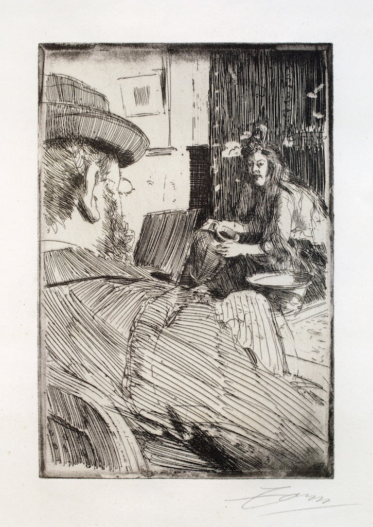 Albert Besnard and His Model by Anders Zorn,A3(16x12")Poster