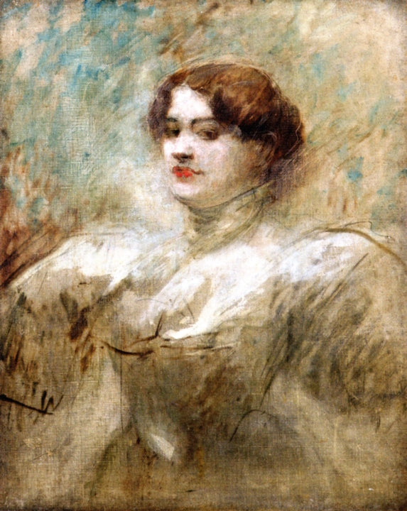 resumed Portrait of Mademoiselle Lender by Jean-Louis Forain,A3(16x12")Poster