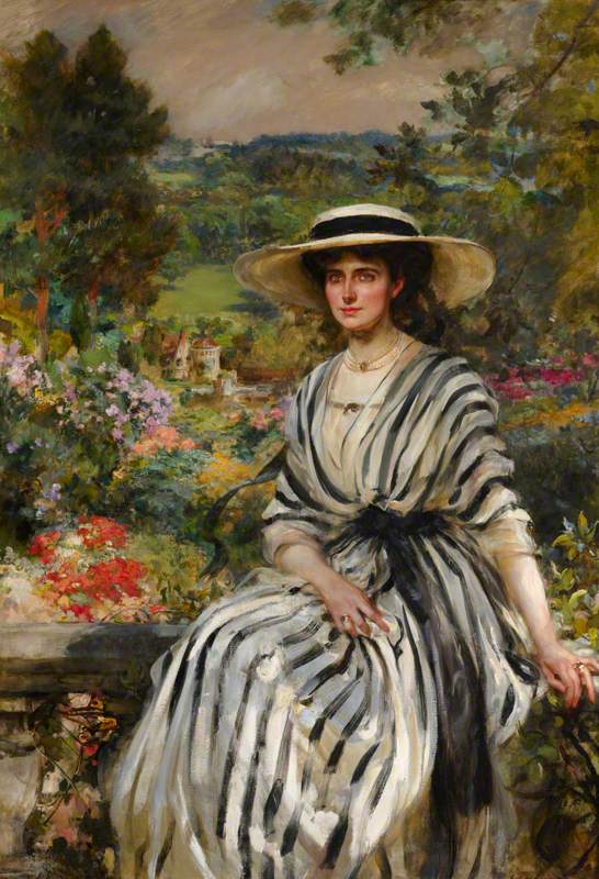 Mary Rosamond Anstruther (1877–1958), Mrs Edward Windsor Hussey, vintage artwork by Sir James Jebusa Shannon, 12x8" (A4) Poster