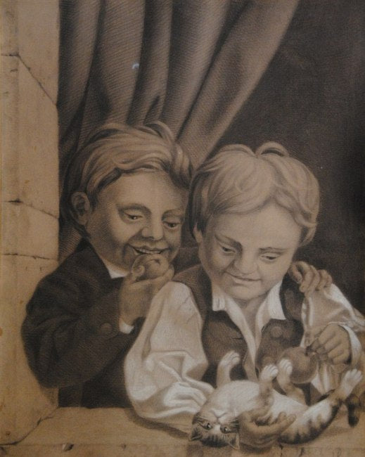 The Brothers Emil and Carl, vintage artwork by Johan Krouthen, 12x8" (A4) Poster