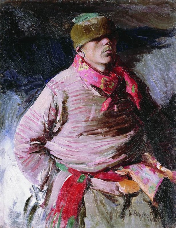The Coachman, vintage artwork by Abram Efimovich Arkhipov, 12x8" (A4) Poster