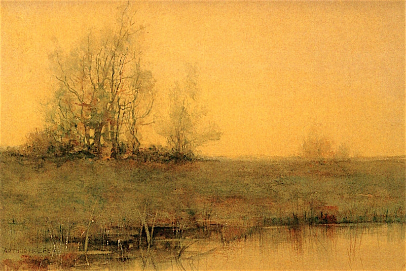 Connecticut Idyll, vintage artwork by Arthur Hoeber, 12x8" (A4) Poster
