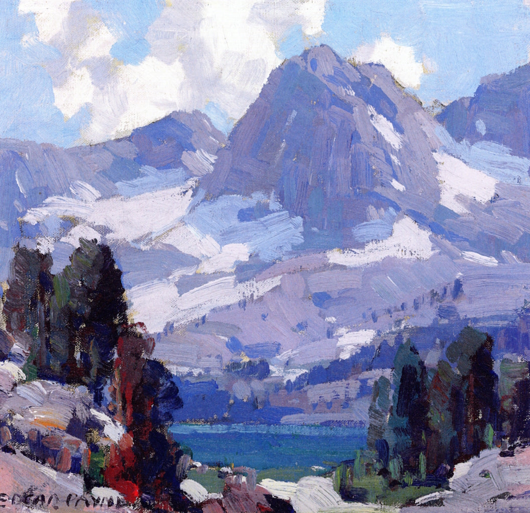 High Sierra, Mountain Scene, vintage artwork by Edgar Alwyn Payne, 12x8" (A4) Poster