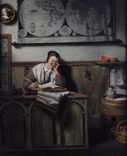 The Account Keeper, vintage artwork by Nicolaes Maes, 12x8" (A4) Poster