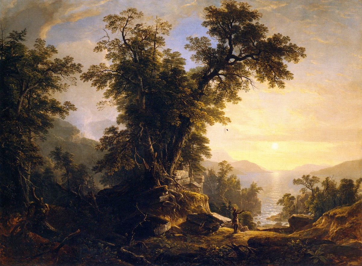 The Indian's Vespers, vintage artwork by Asher Brown Durand, A3 (16x12") Poster Print