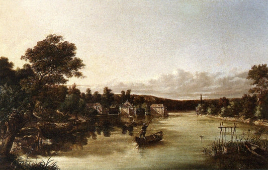 Leaving for a Day of Fishing, vintage artwork by Emile Charles Lambinet, A3 (16x12") Poster Print