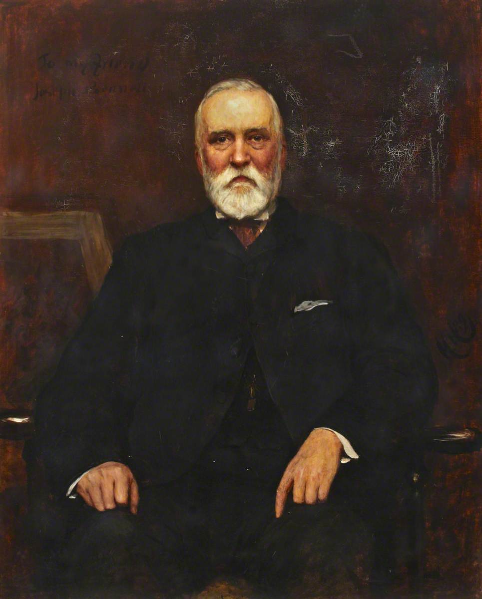 Joseph Bennett, Critic and Writer, vintage artwork by Hubert von Herkomer, 12x8" (A4) Poster