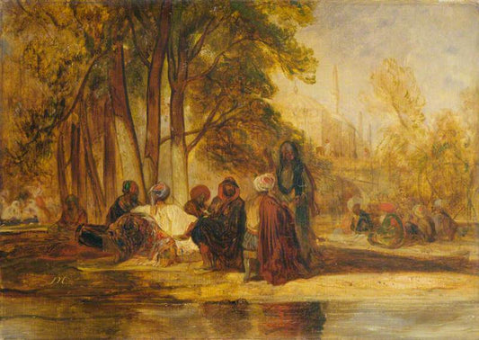 Eastern Figures Reposing, vintage artwork by Alexandre-Gabriel Decamps, A3 (16x12") Poster Print