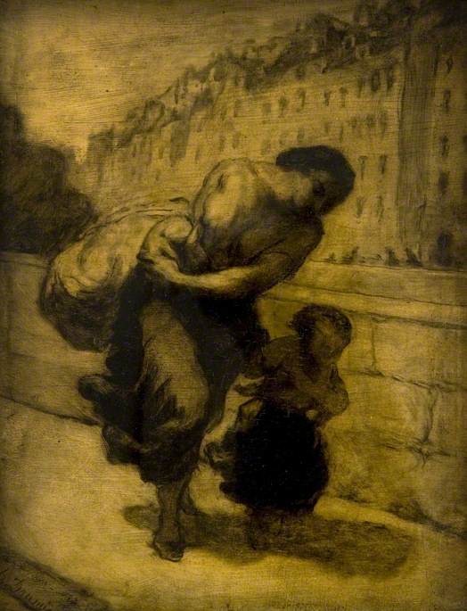 The Burden, vintage artwork by Honore Daumier, A3 (16x12") Poster Print