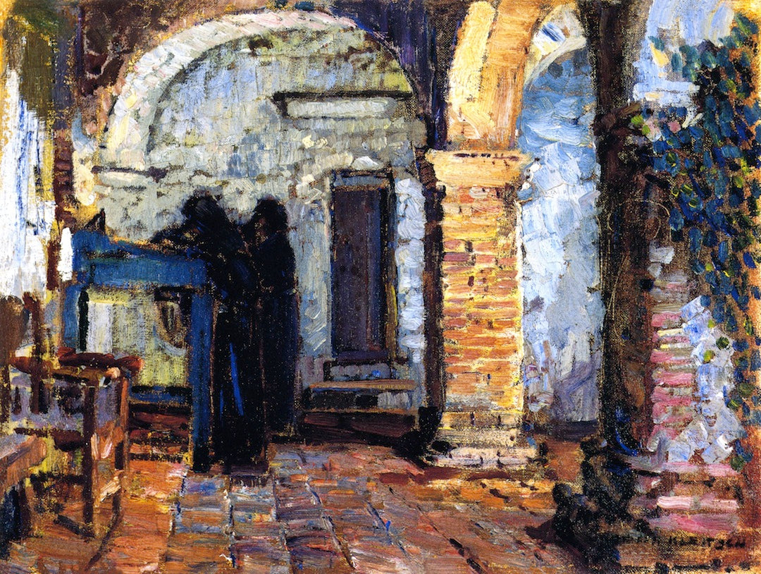 Mission Scribe, vintage artwork by Joseph Kleitsch, 12x8" (A4) Poster
