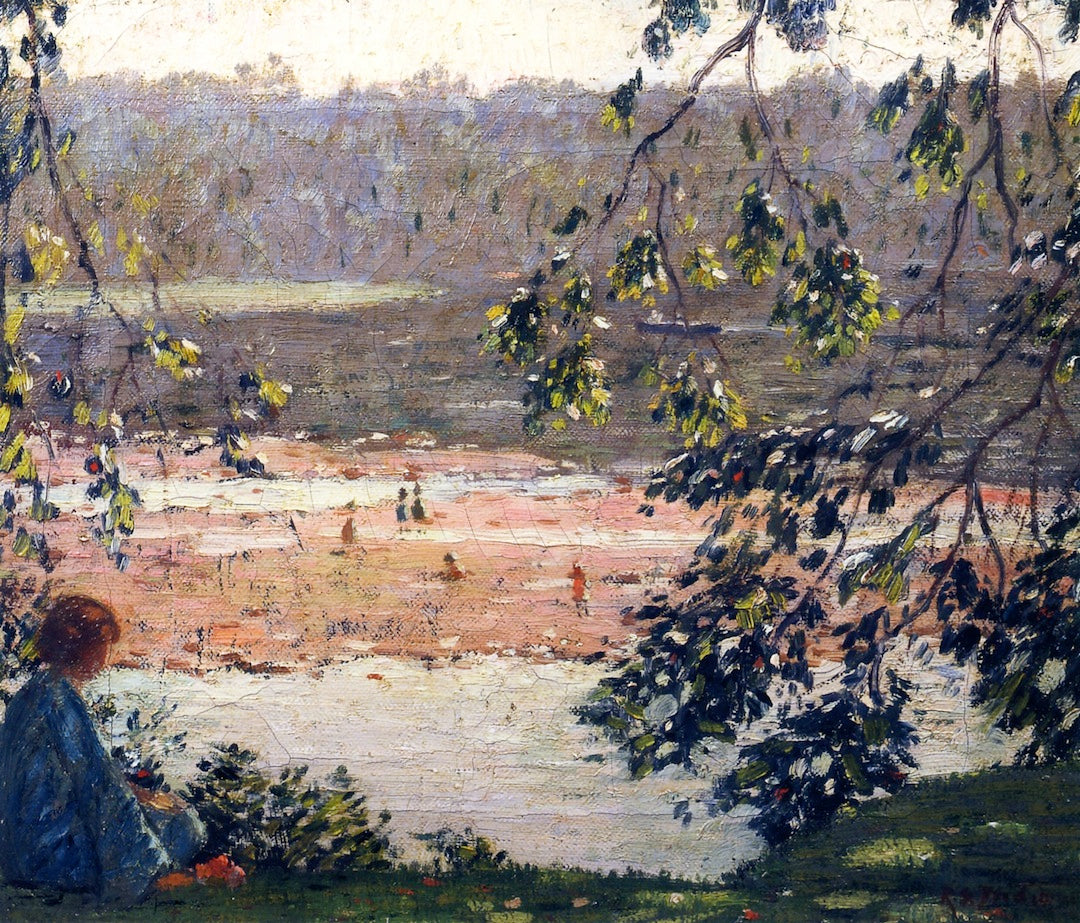 Low River, vintage artwork by Rae Sloan Bredin, 12x8" (A4) Poster