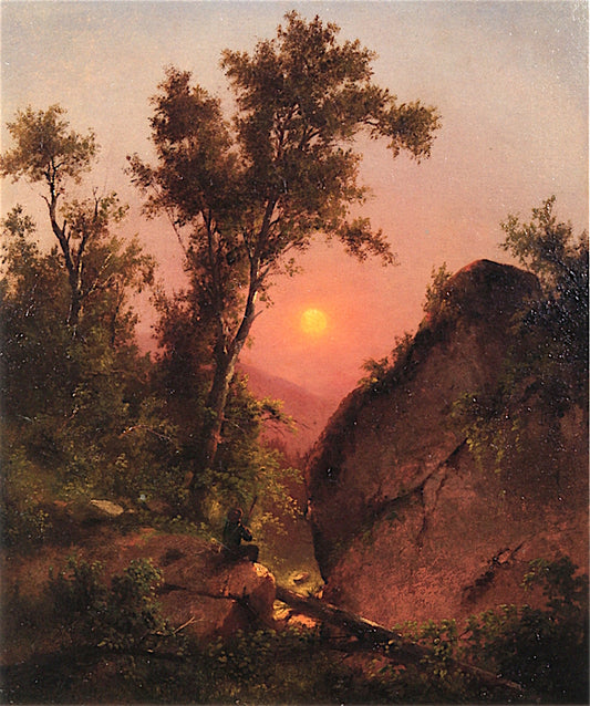 View from the Bluff, Sunset, vintage artwork by Henry Ary, A3 (16x12") Poster Print