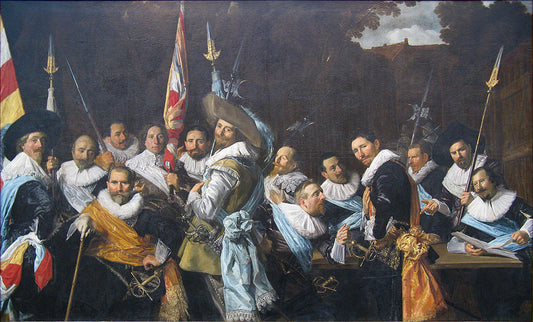 The Officers of the Civic Guard of St Adrian, vintage artwork by Frans Hals, 12x8" (A4) Poster