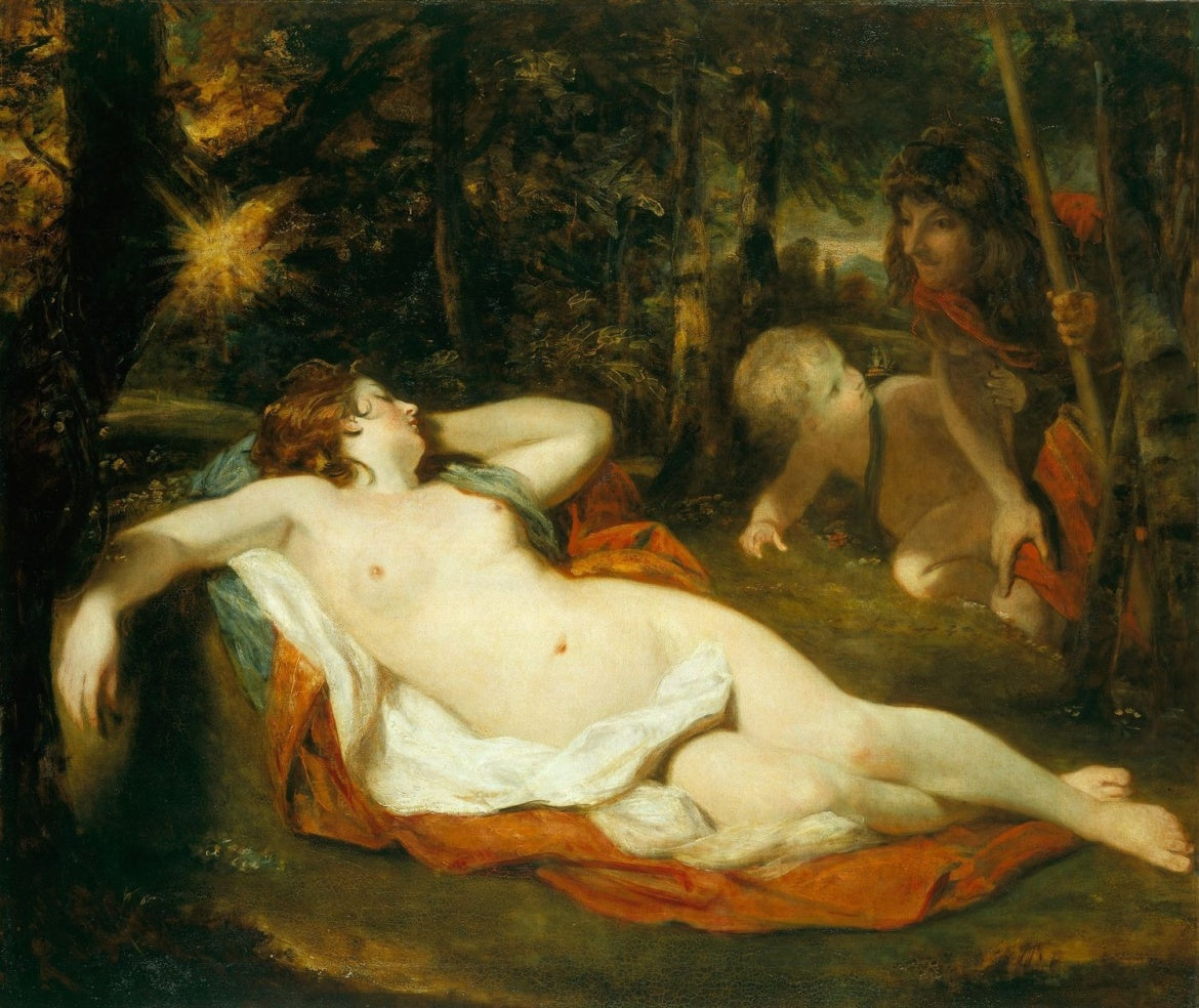 Cymon and Iphigenia, vintage artwork by Sir Joshua Reynolds, 12x8" (A4) Poster