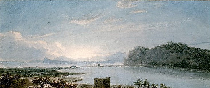 Mare Morto, Procida and Ischia in the distance, vintage artwork by John Robert Cozens, 12x8" (A4) Poster