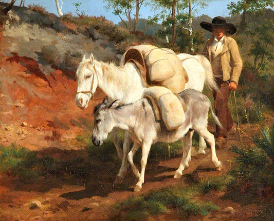 The Return from the Mill, vintage artwork by Rosa Bonheur, 12x8" (A4) Poster