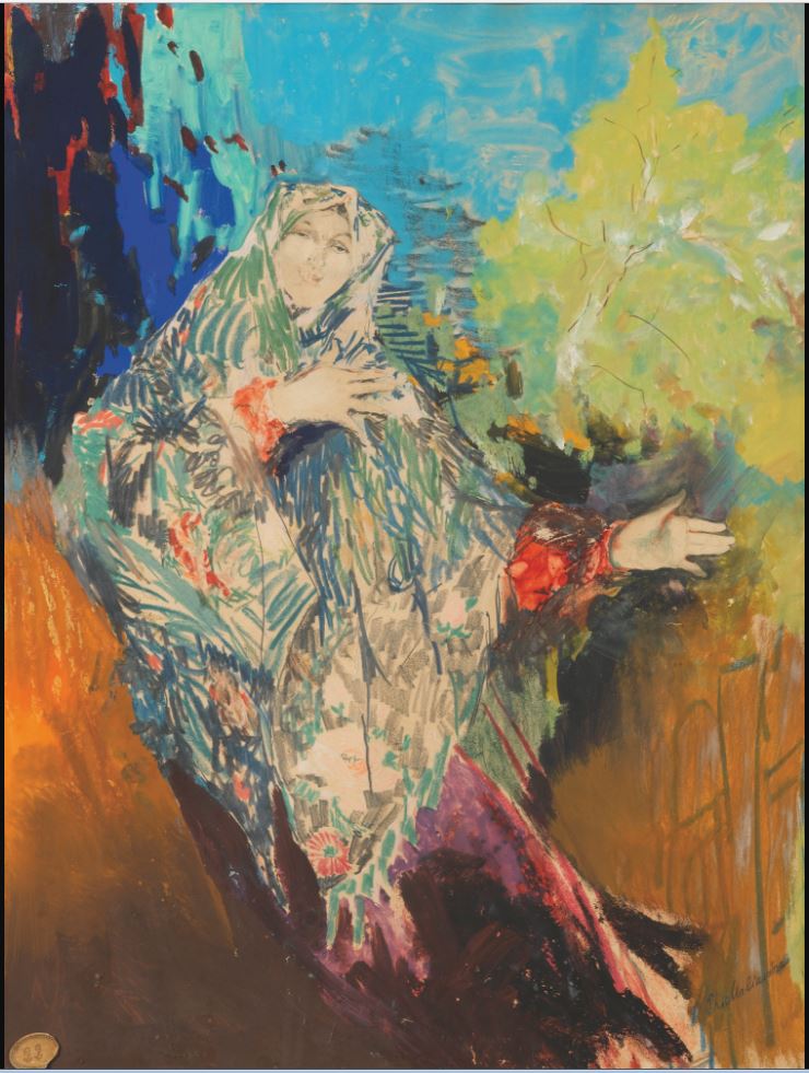 Dancing Peasant Woman by Filipp Andreevich Maliavin,A3(16x12")Poster