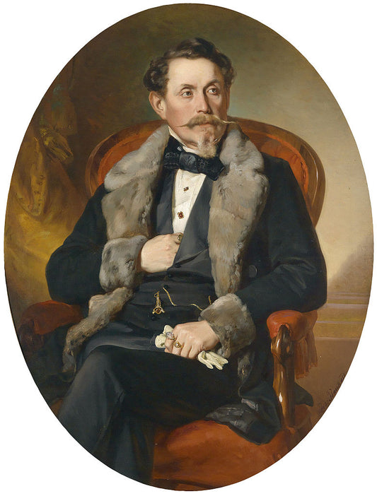 Portrait of Alois Reitter, vintage artwork by Josef Plank, A3 (16x12") Poster Print