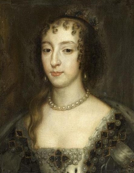 Henrietta Maria of France, Queen of England, vintage artwork by Peter Lely, 12x8" (A4) Poster