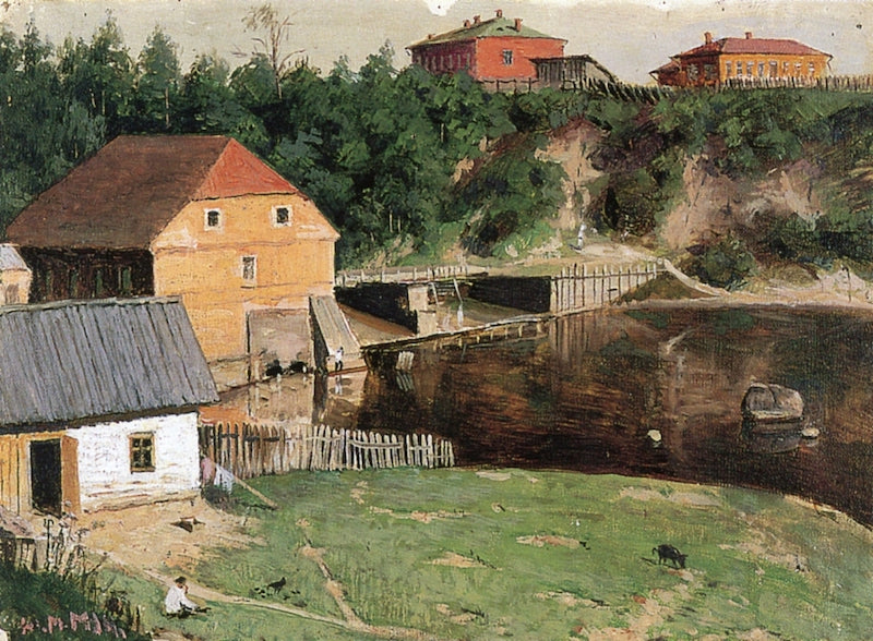 Barn on the Vita by Yehuda Pen,A3(16x12")Poster