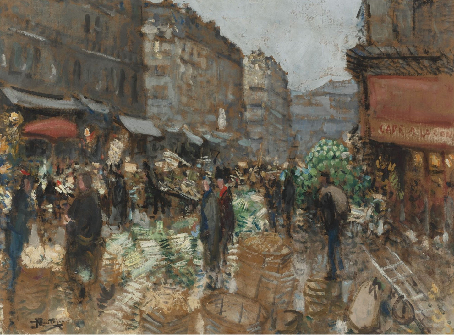 At the Market by Pierre-Eugène Montézin,16x12(A3) Poster