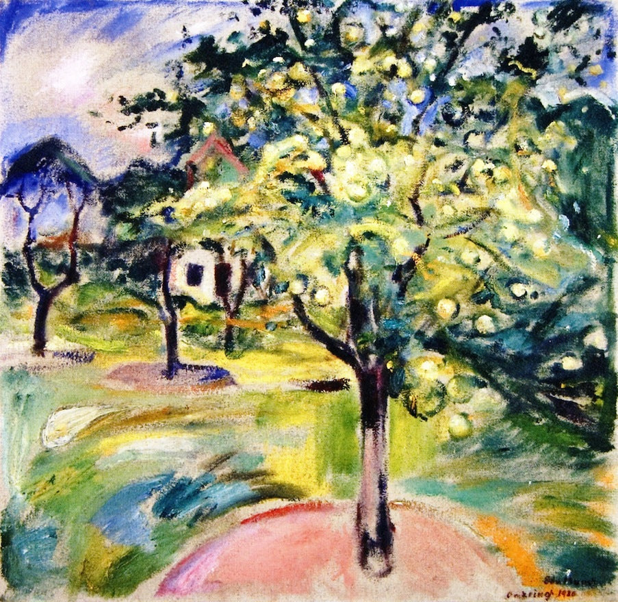 Apple Tree in the Garden at Ekely by Edvard Munch,A3(16x12")Poster