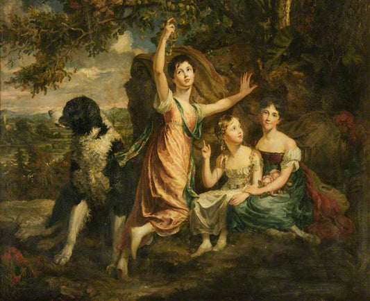 Ladies Alice, Jane and Caroline Gordon, vintage artwork by George Hayter, 12x8" (A4) Poster