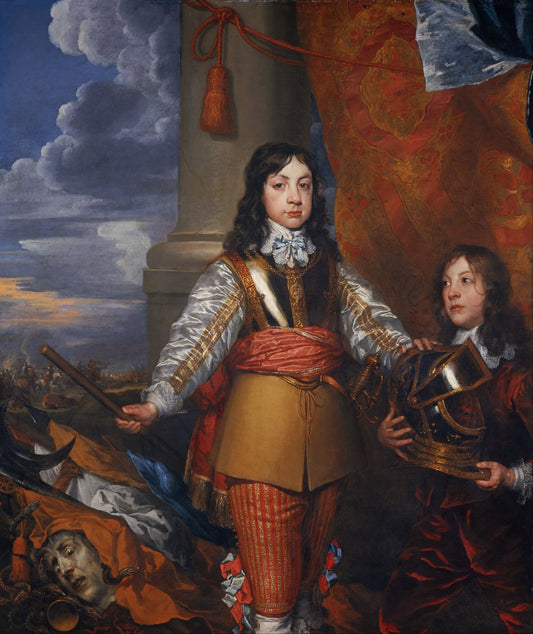 Charles II, 1630-1685, King of Scots 1649-1685. King of England and Ireland 1660-1685, vintage artwork by William Dobson, 12x8" (A4) Poster
