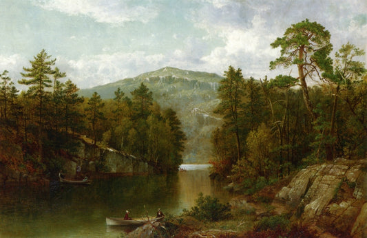 A View on Lake George, vintage artwork by David Johnson, 12x8" (A4) Poster