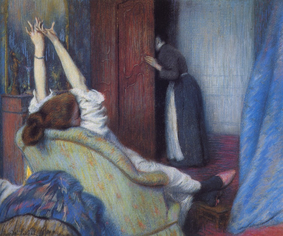 Il risveglio, vintage artwork by Federico Zandomeneghi, 12x8" (A4) Poster