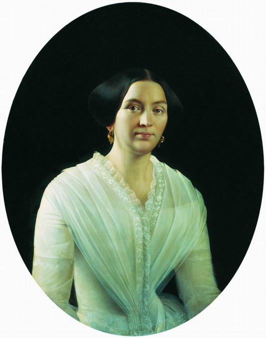 Portrait of Anisia Lesnikova, vintage artwork by Sergei Zaryanko, A3 (16x12") Poster Print